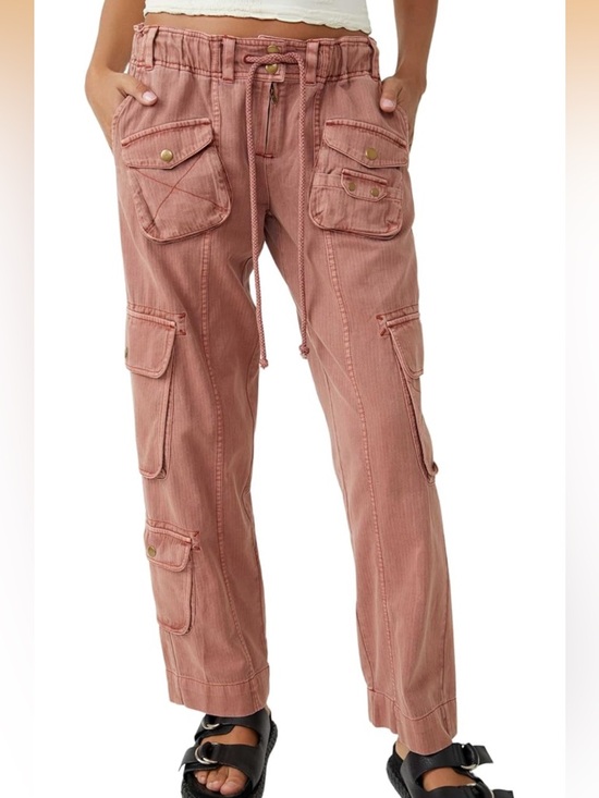 Free People Pants - Free People Tahiti Cargo Pants Size Medium Peach Cargo Utility Pants Size Medium